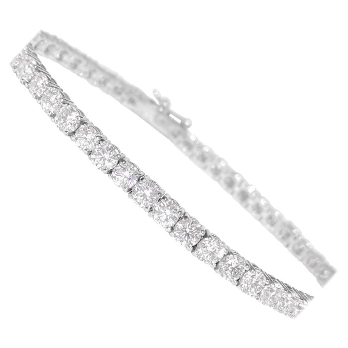 Round Lab-Grown Diamond Classic Tennis Bracelet 10.00CTW - Image 1