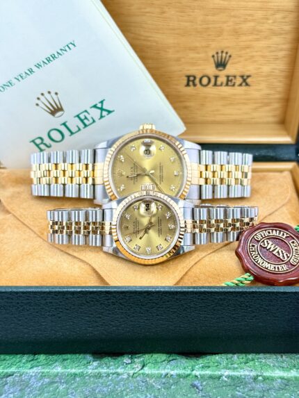 Rolex His and her Datejust set