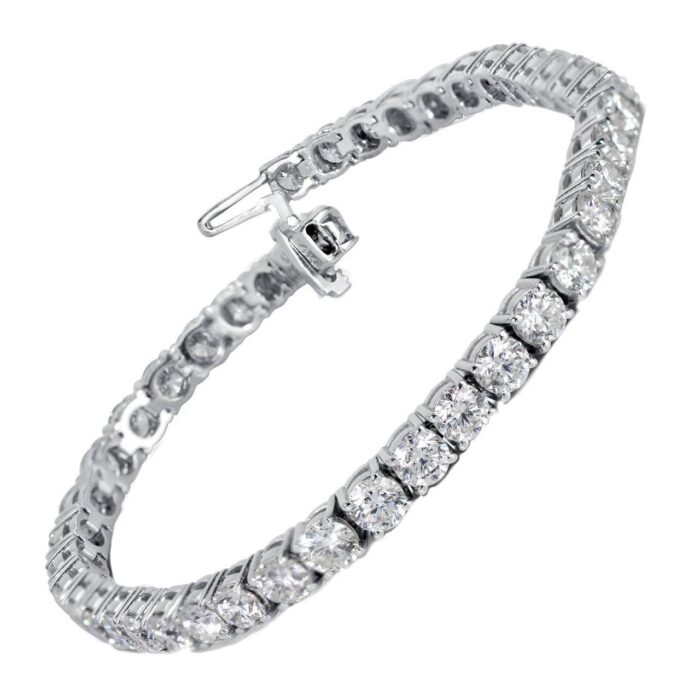Round Lab-Grown Diamond Classic Tennis Bracelet 10.00CTW - Image 2
