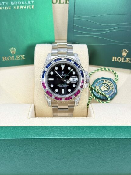 Rolex 40mm Gem/Diamond set GMT
