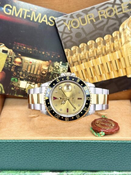 Rolex 40mm Two Tone GMT Serti 
