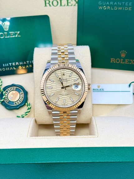 Rolex 41mm 18k two tone Motif DateJust 