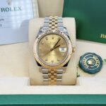 Rolex 41mm 18k two tone Diamond DateJust 