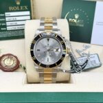 Rolex 40mm Two Tone Serti Submariner 