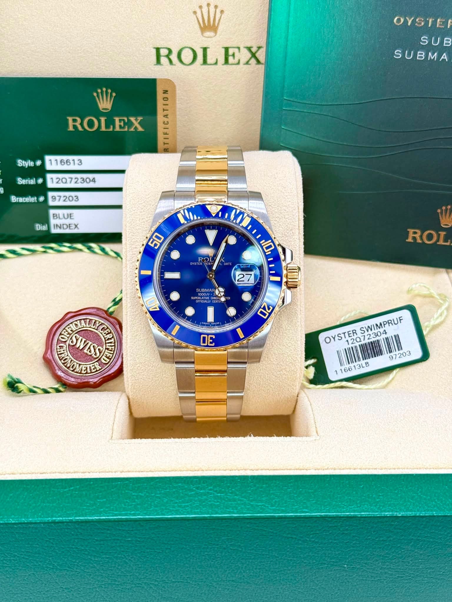 758409369_1042266638554144_3692834716713391629_n Rolex 40mm Ceramic Bluesy 18k Two Tone - Image 1
